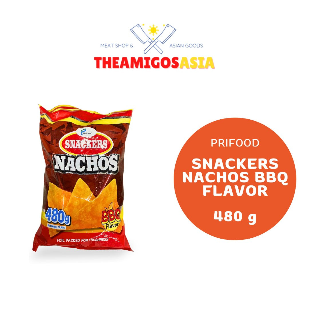 PRIFOOD SNACKERS NACHOS BBQ FLAVOR